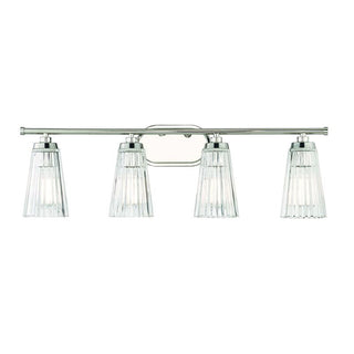 Chantilly 4-Light Bathroom Vanity Light in Polished Nickel Polished Nickel