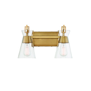 Lakewood 2-Light Bathroom Vanity Light in Warm Brass Warm Brass