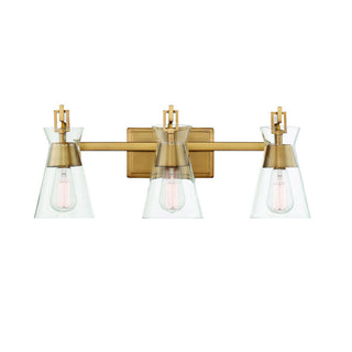 Lakewood 3-Light Bathroom Vanity Light in Warm Brass Warm Brass