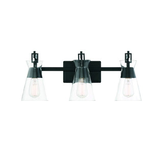 Lakewood 3-Light Bathroom Vanity Light in Matte Black Matte Black