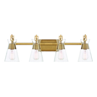 Lakewood 4-Light Bathroom Vanity Light in Warm Brass Warm Brass