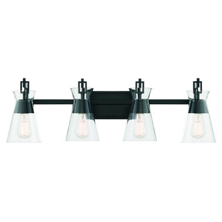 Lakewood 4-Light Bathroom Vanity Light in Matte Black Matte Black