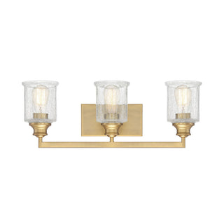 Hampton 3-Light Bathroom Vanity Light in Warm Brass Warm Brass