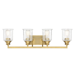 Hampton 4-Light Bathroom Vanity Light in Warm Brass Warm Brass