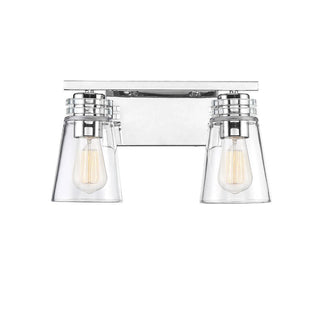 Brannon 2-Light Bathroom Vanity Light in Polished Nickel Polished Nickel