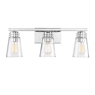 Brannon 3-Light Bathroom Vanity Light in Polished Nickel Polished Nickel