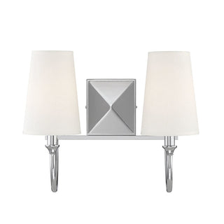 Cameron 2-Light Bathroom Vanity Light in Polished Nickel Polished Nickel