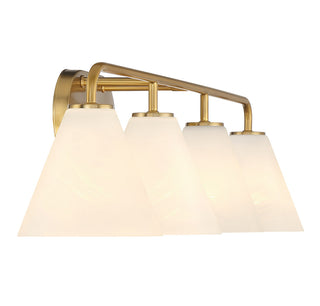 Blair 4-Light Bathroom Vanity Light in Warm Brass