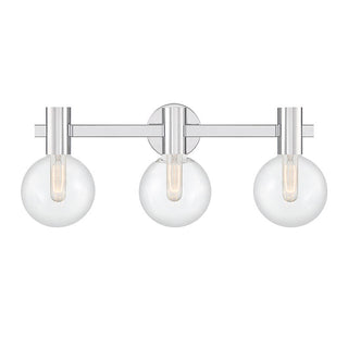 Wright 3-Light Bathroom Vanity Light in Chrome Chrome