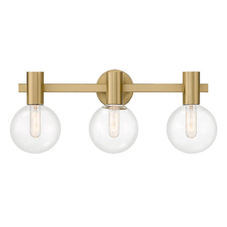 Wright 3-Light Bathroom Vanity Light in Warm Brass Warm Brass