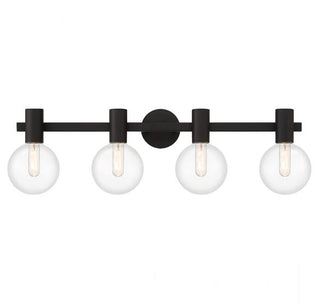 Wright 4-Light Bathroom Vanity Light in Matte Black