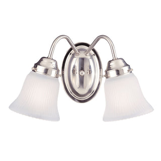 Brighton 2-Light Bathroom Vanity Light in Satin Nickel Satin Nickel