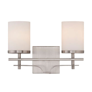 Colton 2-Light Bathroom Vanity Light in Satin Nickel Satin Nickel