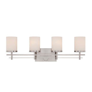 Colton 4-Light Bathroom Vanity Light in Satin Nickel Satin Nickel