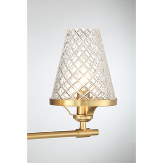 Candler 3-Light Bathroom Vanity Light in Warm Brass