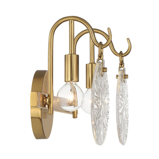 Addison 2-Light Bathroom Vanity Light in Warm Brass