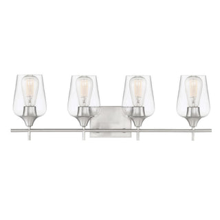 Octave 4-Light Bathroom Vanity Light in Satin Nickel Satin Nickel