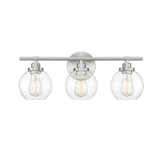 Carson 3-Light Bathroom Vanity Light in Satin Nickel Satin Nickel