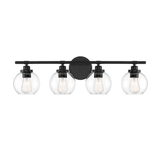 Carson 4-Light Bathroom Vanity Light in Matte Black Matte Black