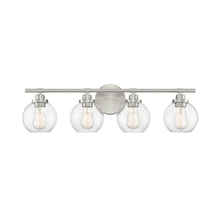 Carson 4-Light Bathroom Vanity Light in Satin Nickel Satin Nickel