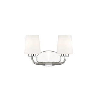 Capra 2-Light Bathroom Vanity Light in Polished Nickel Polished Nickel