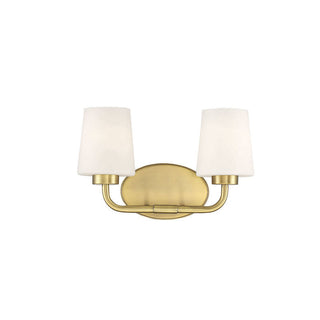 Capra 2-Light Bathroom Vanity Light in Warm Brass Warm Brass