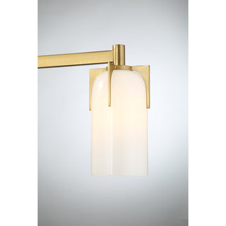 Caldwell 3-Light Bathroom Vanity Light in Warm Brass