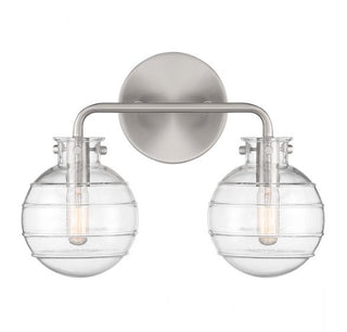 Mason 2-Light Bathroom Vanity Light in Satin Nickel