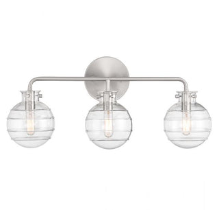 Mason 3-Light Bathroom Vanity Light in Satin Nickel