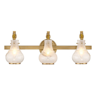 Adams 3-Light Bathroom Vanity Light in Warm Brass Warm Brass