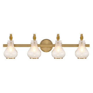 Adams 4-Light Bathroom Vanity Light in Warm Brass Warm Brass