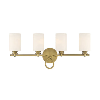 Woodbury 4-Light Bathroom Vanity Light in Warm Brass Warm Brass