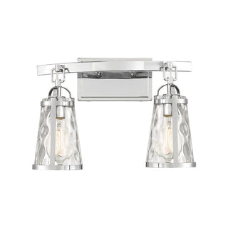 Albany 2-Light Bathroom Vanity Light in Polished Chrome Polished Chrome