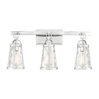 Albany 3-Light Bathroom Vanity Light in Polished Chrome Polished Chrome