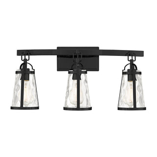 Albany 3-Light Bathroom Vanity Light in Black Black