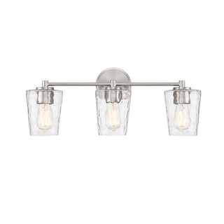 Ballas 3-Light Bathroom Vanity Light in Satin Nickel Satin Nickel