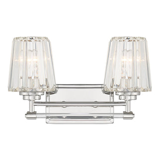 Garnet 2-Light Bathroom Vanity Light in Polished Nickel Polished Nickel