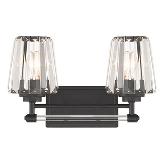 Garnet 2-Light Bathroom Vanity Light in Matte Black Matte Black