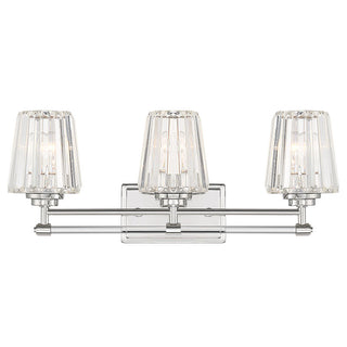 Garnet 3-Light Bathroom Vanity Light in Polished Nickel Polished Nickel