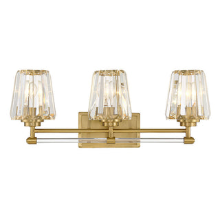 Garnet 3-Light Bathroom Vanity Light in Warm Brass Warm Brass