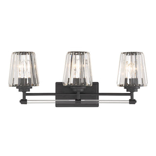 Garnet 3-Light Bathroom Vanity Light in Matte Black Matte Black