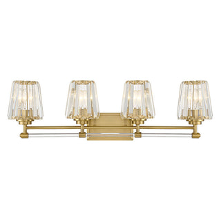 Garnet 4-Light Bathroom Vanity Light in Warm Brass Warm Brass