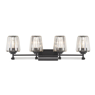 Garnet 4-Light Bathroom Vanity Light in Matte Black Matte Black