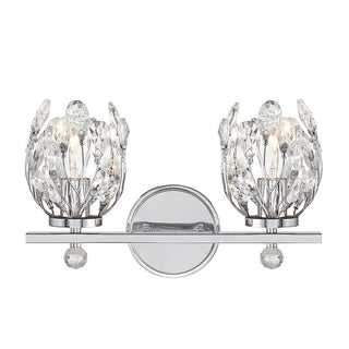 Moreno 2-Light Bathroom Vanity Light in Chrome Chrome