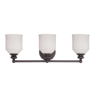 Melrose 3-Light Bathroom Vanity Light in English Bronze English Bronze