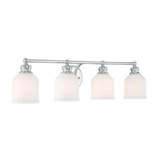 Melrose 4-Light Bathroom Vanity Light in Polished Chrome Polished Chrome