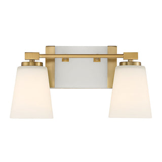 Darby 2-Light Bathroom Vanity Light in Warm Brass Warm Brass