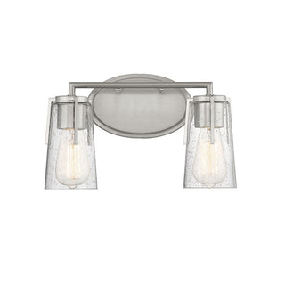 Sacremento 2-Light Bathroom Vanity Light in Satin Nickel Satin Nickel