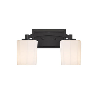 Whitney 2-Light Bathroom Vanity Light in Matte Black Matte Black