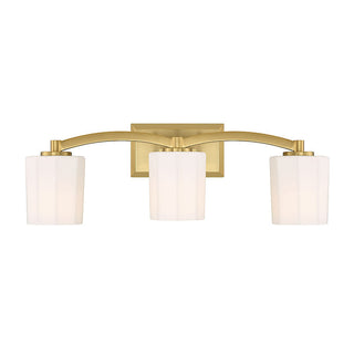 Whitney 3-Light Bathroom Vanity Light in Warm Brass Warm Brass